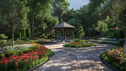 Chinese Garden Landscape Design Renderings: Courtyard, Pavilion, and More