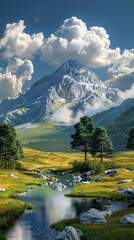 Magnificent Mountain Scenery