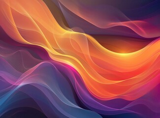 Colorful Fluid Waves Abstract Art