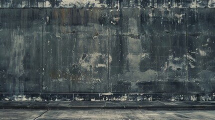 wall in industrial district for background layer, black and grey, old-fashioned polaroid effect