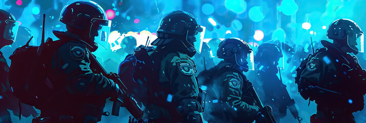 De-escalation Tactics (Turquoise): Signifies the use of tactics and strategies by police to de-escalate tensions and prevent violence during protests