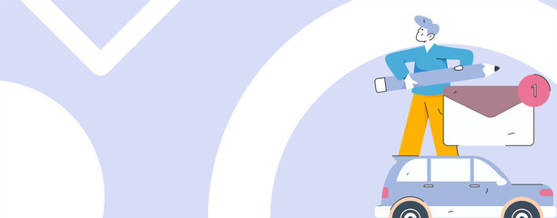 Buy insurance for car flat character vector concept operation illustration  © Lyn Lee