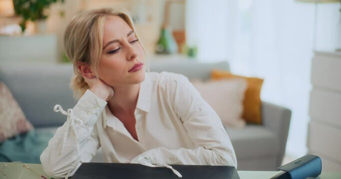 Tired Businesswoman After Work