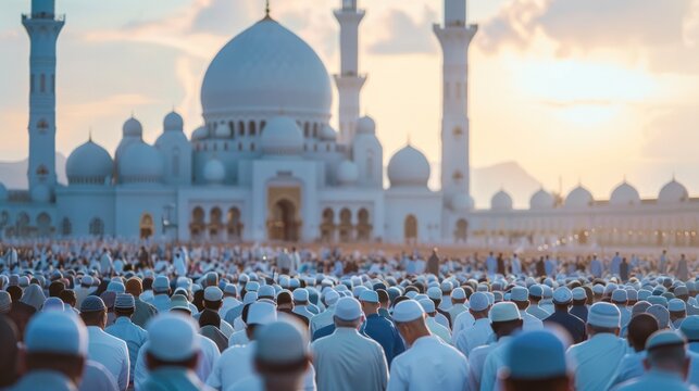 A major Muslim festival marking the end of Ramadan. It includes prayers and celebrations with family and community.