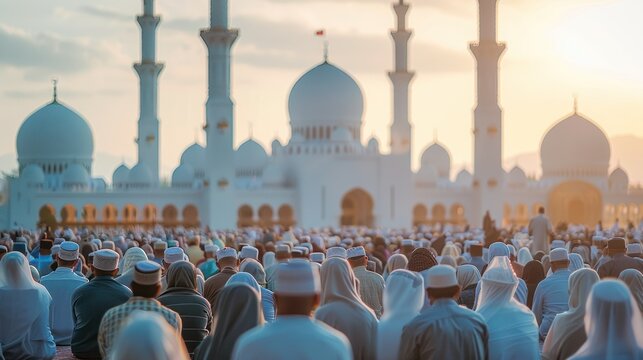 A major Muslim festival marking the end of Ramadan. It includes prayers and celebrations with family and community.
