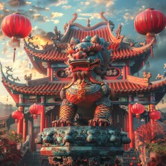 Guardian Lion Statues