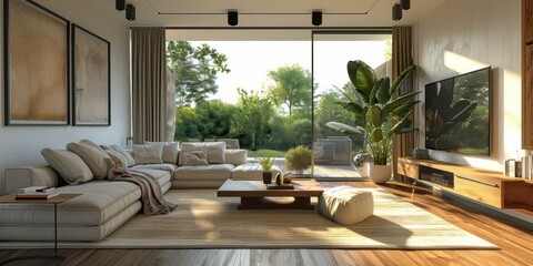 Modern living room design interior
