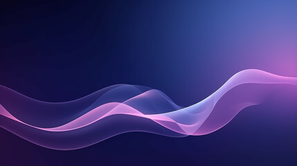 Obraz premium Abstract soft gradient color wave background. dark background with blue, purple lines curved wavy sparkle with copy space for text. Three-dimensional wave and blue background. 