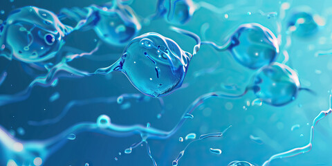 Sexual health blue abstract background of life.