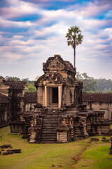 Angkor Wat, ancient temple ruins in Cambodia