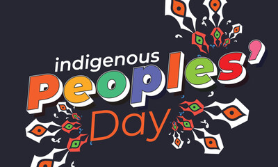 Indigenous Peoples Day. background, banner, card, poster, template. Vector illustration.
