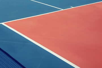 Minimalist sports court close up