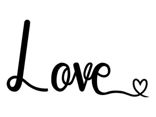 Love lettering Heart Background Illustration