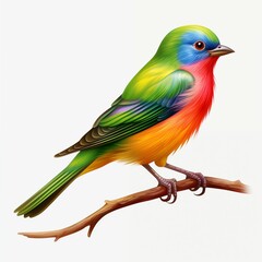 colorful beautiful birds Created with Generative AI technology.