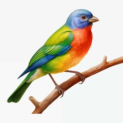 Fototapeta premium colorful beautiful birds Created with Generative AI technology.