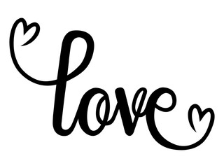 Love Letter Calligraphy Background Illustration