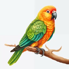 Fototapeta premium colorful beautiful birds Created with Generative AI technology.