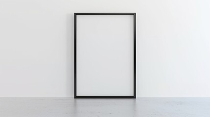 picture frame on white background, vertical rectangle shape