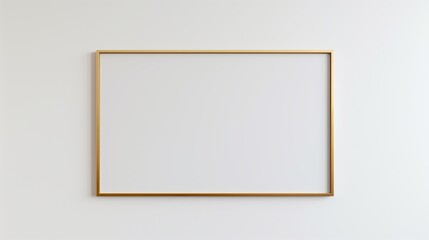 large picture frame on white background, rectangle shape