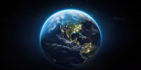 A earth photo view from space. - Powered by Adobe