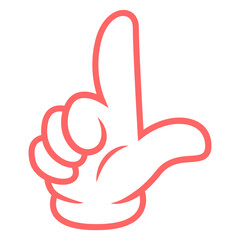 Retro cartoon gloved hand gesture