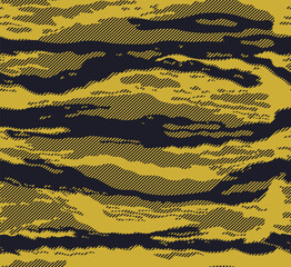 vector linear yellow camouflage, modern background, camouflage texture