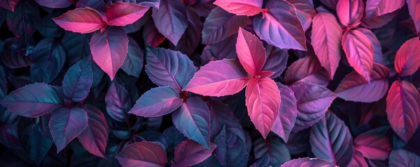 Captivating Fuchsia Foliage Against a Mysterious Dark Background