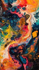 Vibrant fluid art abstract background