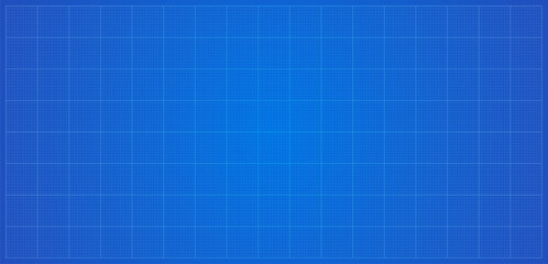 Blueprint background vector illustration. Blank grid paper sheet for technology and architecture projects
