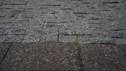 Paving stones in the city of Minsk