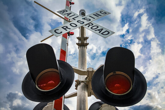 railroad crossing sign