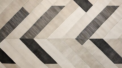 A modern, geometric-patterned rug in a neutral color with a subtle pattern and a soft material and a natural fiber