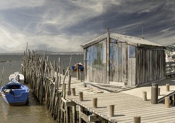 Boats and Wooden Piers at Puerto Palafitico de Carrasqueira
