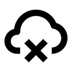 Obraz premium cloud remove line icon for user interface 