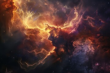 Fototapeta premium Outer space galaxy cloud nebula. Abstract beautiful universe background. Supernova wallpaper.