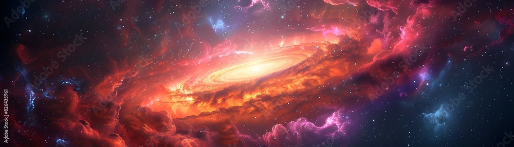 Canvas Prints mesmerizing celestial swirl a captivating neon galaxy backdrop for space themed designs and products