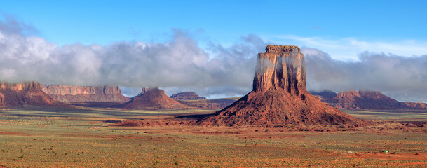 Monument Valley buttes in a wilderness desert setting was the backdrop of several old western...