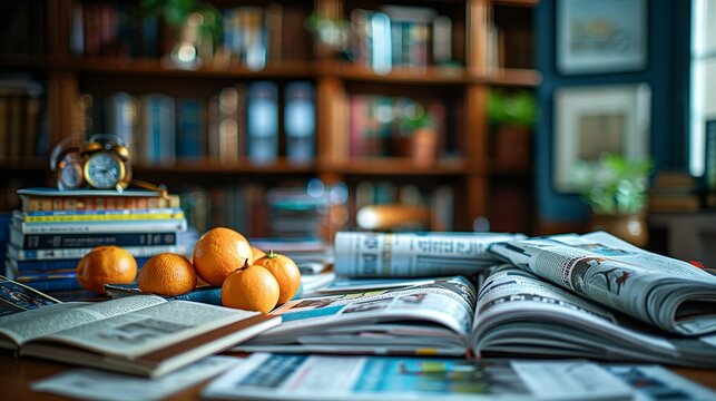 Financial newspapers and magazines scattered on a desk, indicating staying informed and updated on market trends.