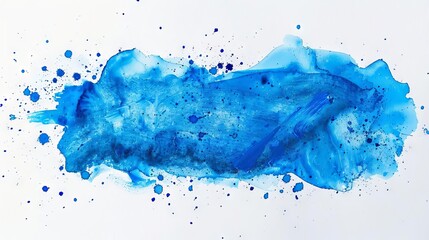 Blue watercolor texture. Abstract painting.