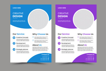 Corporate creative colorful business flyer template design set, abstract business flyer, vector template design or business poster template design Business Flyer Corporate Flyer Template Geometric,