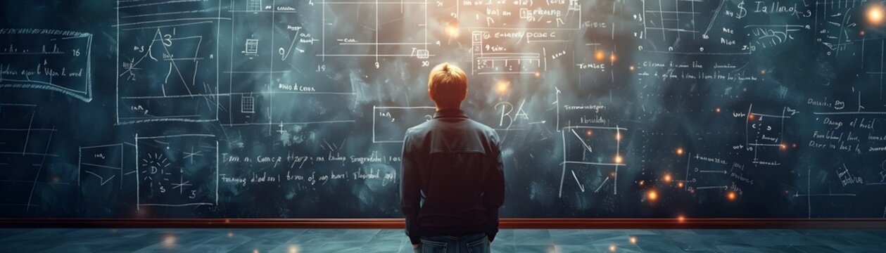 A math tutor conducting an online session explaining complex concepts through a virtual blackboard showcasing the power of technology in modern