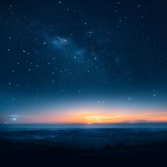 Serene Night Sky Panorama Before Dawn Promising New Beginnings and Renewed Energy