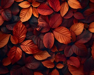 Fototapeta premium Autumnal Foliage Backdrop for Elegant Fall Fashion Presentations