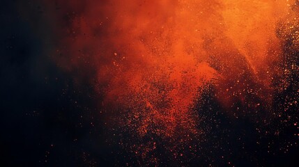dark orange and black gradient background with grainy texture and luminous color splash