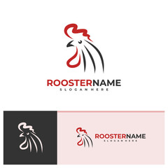 Rooster logo vector template, Creative Rooster head logo design concepts
