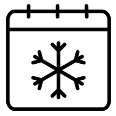 Fototapeta premium Winter Icon in Line Style