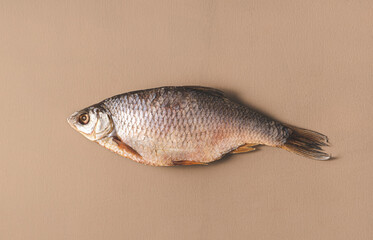 Dry fish is a traditional ancient way of preserving, full of vitamins and minerals, omega-3. Traditional food and fermentation, winter preservation of Slavic and Scandinavian. Roach fish. Magic light