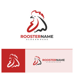 Rooster logo vector template, Creative Rooster head logo design concepts