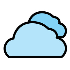 Cloud Icon in Filled Line Style