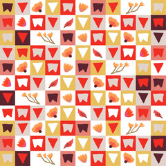 Vector illustration of "Festa Junina" flags. Traditional party in Brazil, it takes place in June and celebrates Saint João and Saint Antonio. Popular holiday with dancing and typical food. Design set